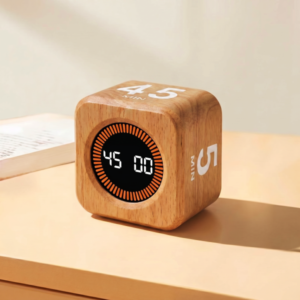 Wooden Pomodoro Cube Timer BD – 3 Months Warranty